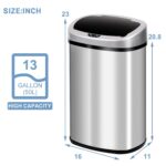 Touch-Free Stainless Steel Trash Can - Image 3