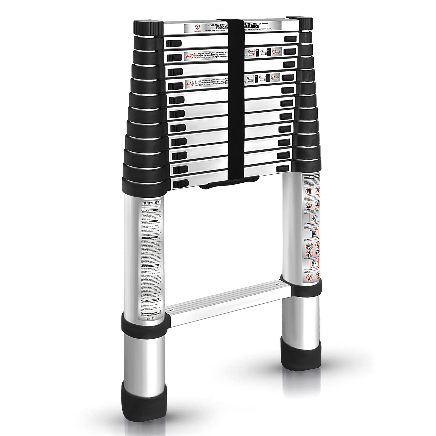 61dj844Lh3L.jpg Findmall Aluminum Telescopic Ladder - Image 1