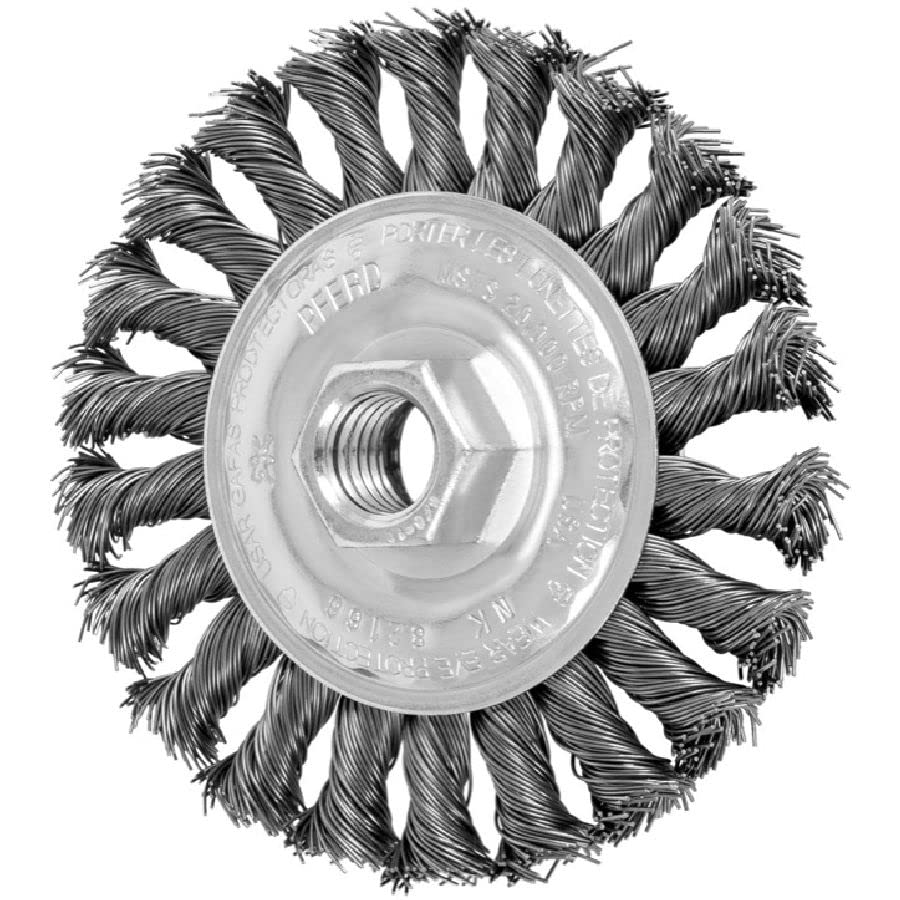 61l-3FzLfUL.jpg PFERD 4-Inch Cable Knot Wheel Brush - Image 1