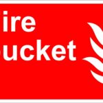 Fire Bucket OSHA Label Sticker