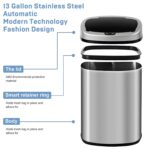 Touch-Free Stainless Steel Trash Can - Image 4