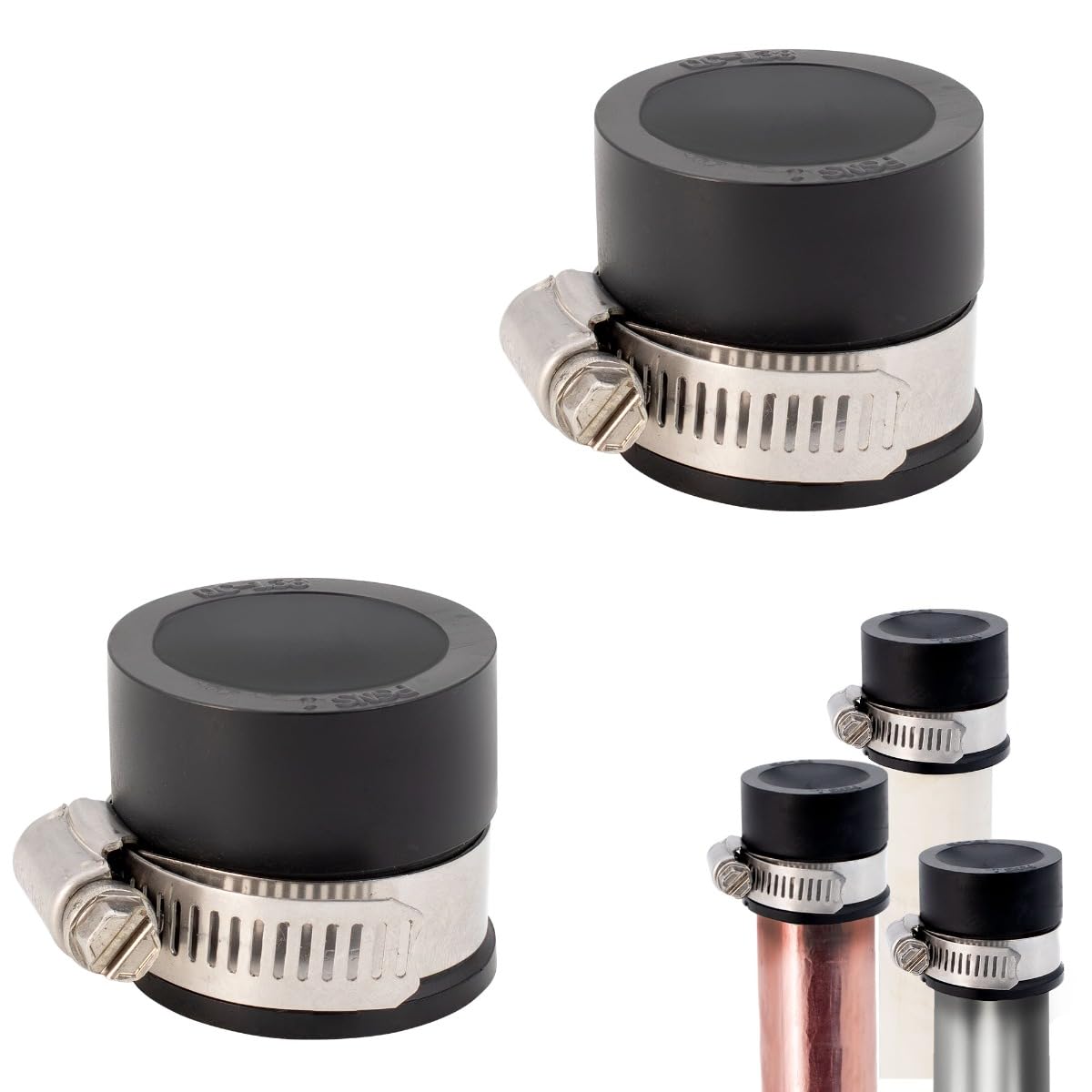 61z3Z76BKfL.jpg Fernco QwikCap PVC Pipe Cap - Image 1