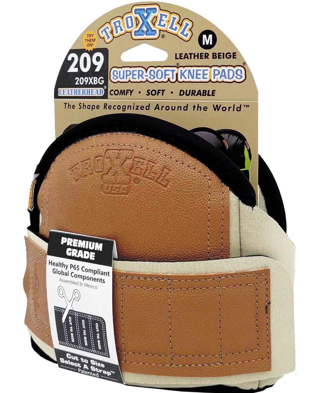 71Q8E5R0WbL.jpg TroxellUSA SuperSoft Beige Kneepads - Image 1