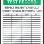 Accuform Inspection & Status Record Tag