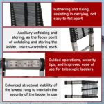 Findmall Aluminum Telescopic Ladder - Image 4